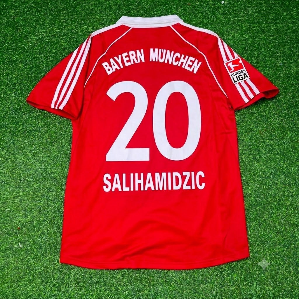 Hasan Salihamidzic Bayern Munich 2005 06 Bundesliga Red Home Retro Football Jersey Kit