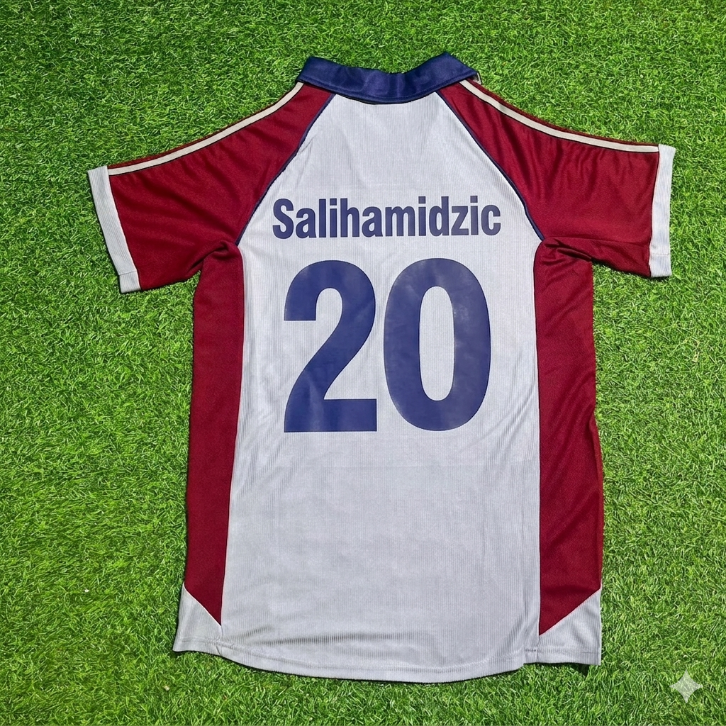 Hasan Salihamidzic #20 FC Bayern München 1998-1999 Auswärts Retro Fußballtrikot Grau Jersey