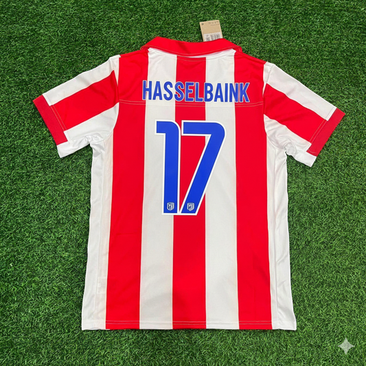 Jimmy Floyd Hasselbaink Atletico de Madrid Retro Soccer Football Jersey Kit Shirt