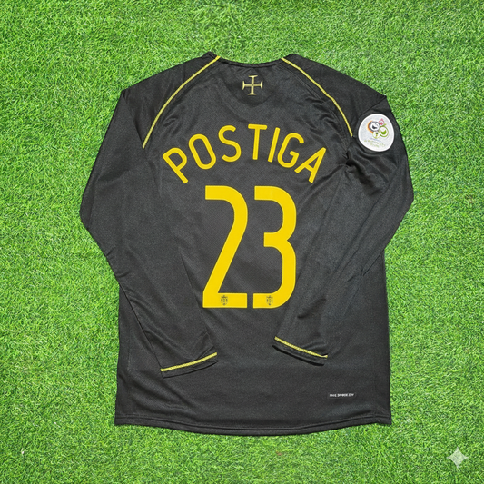 Portugal World Cup 2006 Helder Postiga Long Sleeve Black Retro Football Jersey