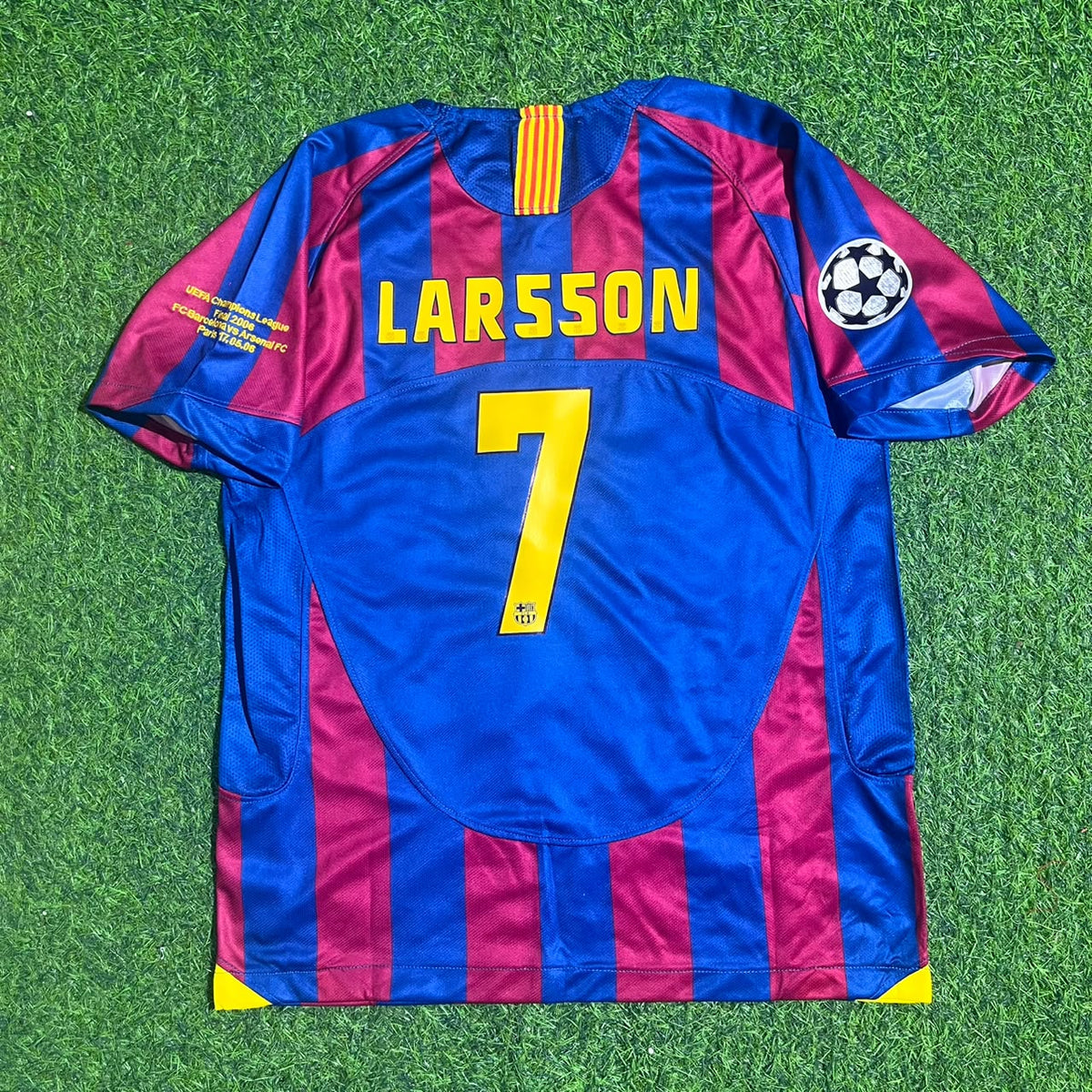 Barcelona 2006 Sebastian Larsson Final Retro Short Sleeve Kids Football Jersey