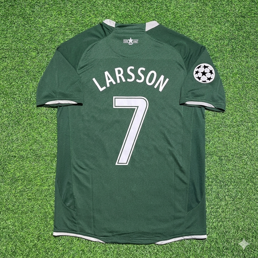 Henrik Larsson #7 Celtic Home Retro Football Jersey