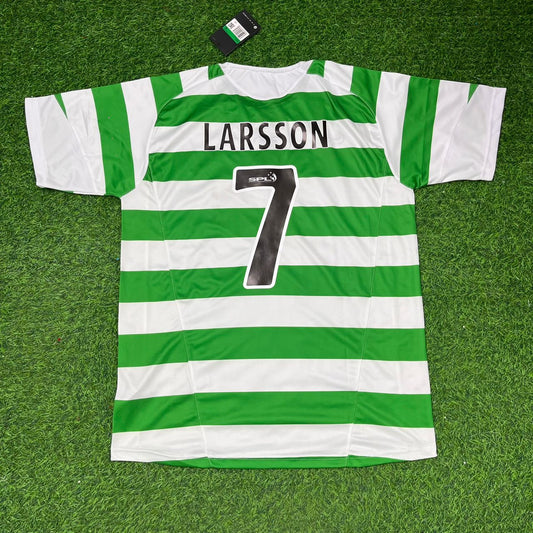 Henrik Larsson Celtic Home Retro Football Jersey Kit