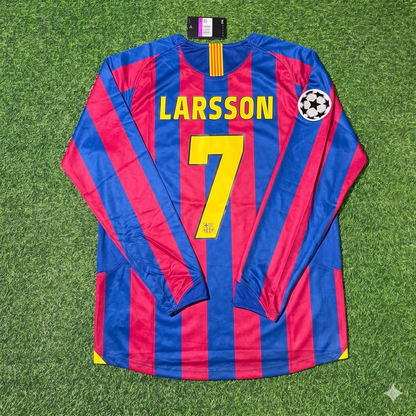 Henrik Larsson Barcelona 2006 Final Retro Football Jersey Kit
