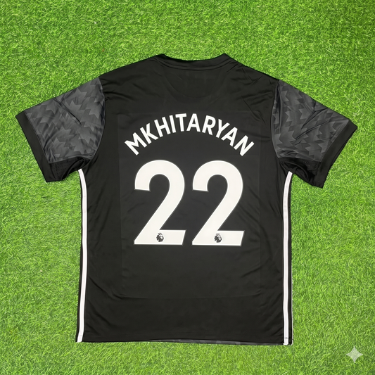 Henrikh Mkhitaryan Manchester United 2017-2018 Black Retro Football Jersey Kit