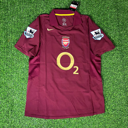 Thierry Henry Arsenal 2006 Highbury Burgundy Retro Football Jersey Kit