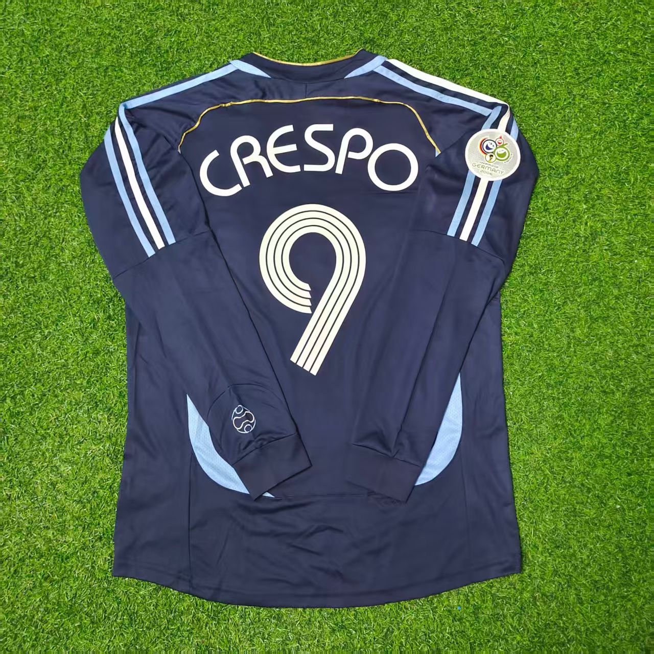 Argentina World Cup 2006 Hernan Crespo Long Sleeve Retro Football Jersey Kit