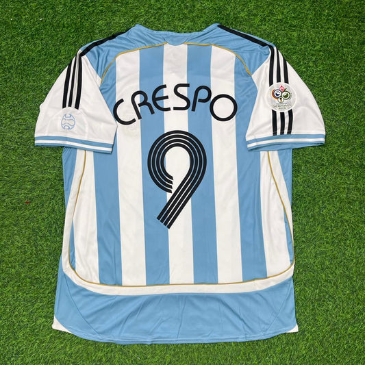 Argentina World Cup 2006 Hernan Crespo Retro Football Jersey
