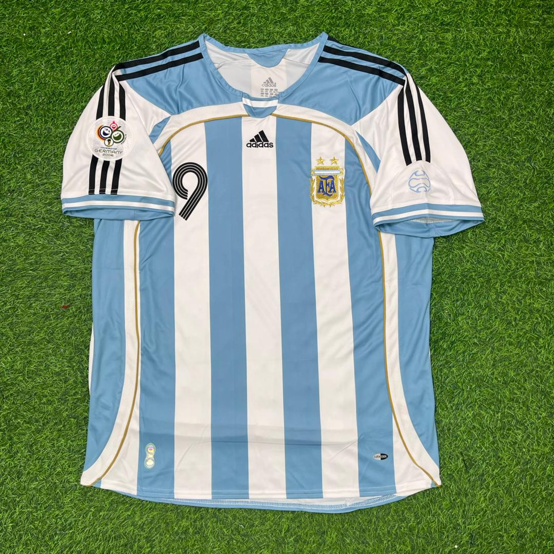 Argentina World Cup 2006 Hernan Crespo Retro Football Jersey