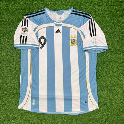 Argentina World Cup 2006 Hernan Crespo Retro Football Jersey