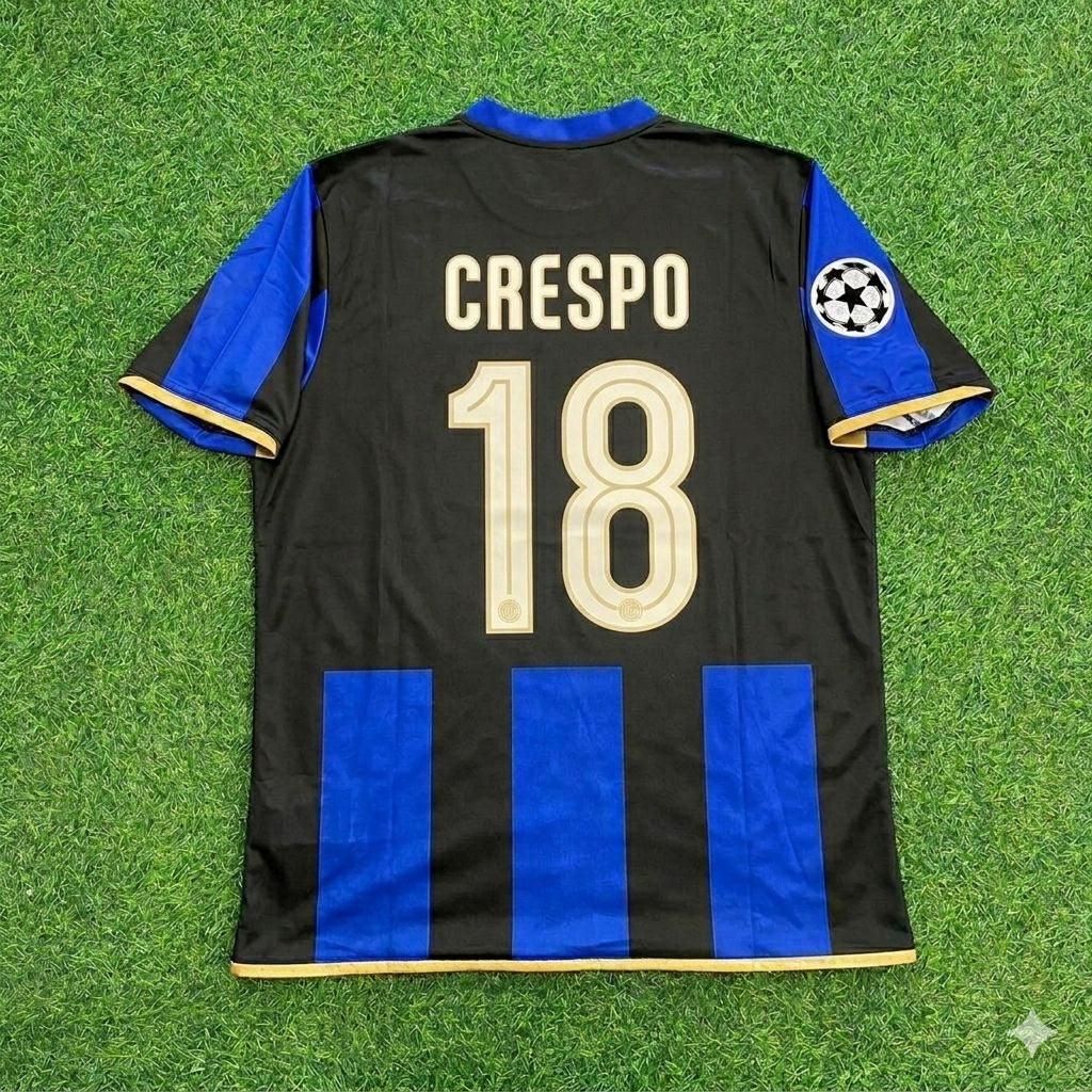 Hernán Crespo #18 Inter Milan 2008/09 Retro Football Jersey Kit