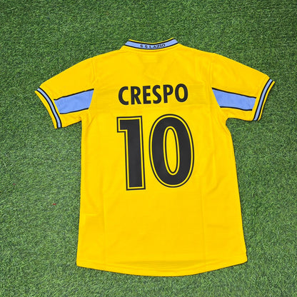 Hernán Crespo Lazio 1998-2000 Yellow Retro Football Jersey Kit