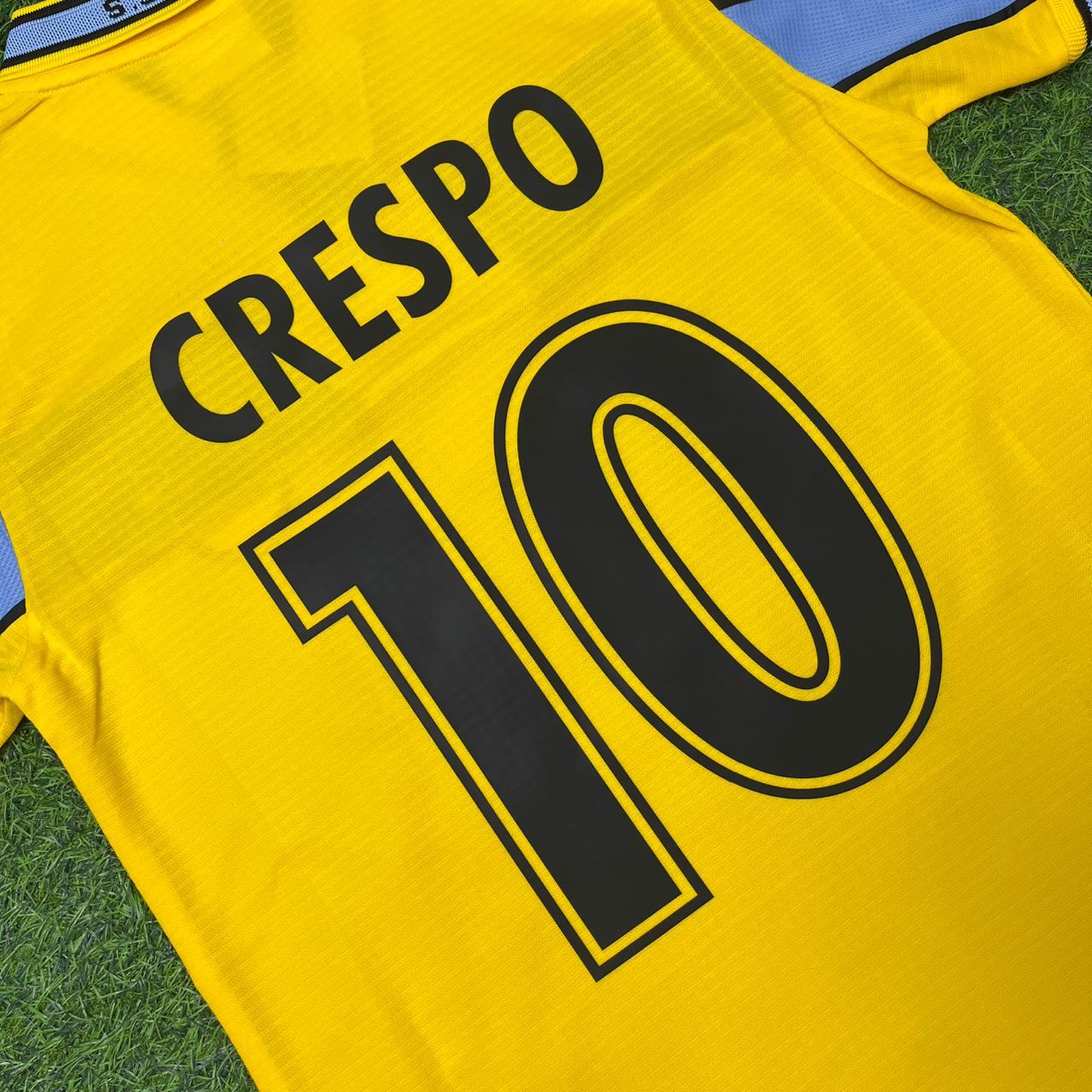 Hernán Crespo Lazio 1998-2000 Yellow Retro Football Jersey Kit