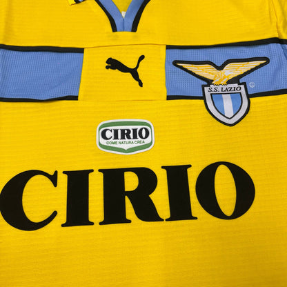 Lazio 1998-2000 Yellow Retro Football Jersey Kit