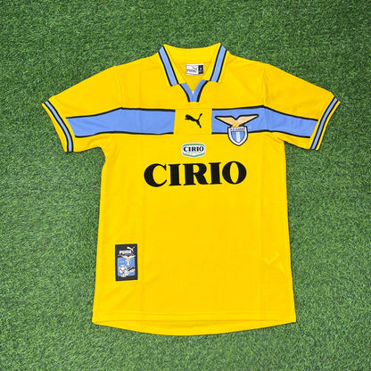 Diego Simeone Lazio 1998-2000 Yellow Retro Football Jersey Kit