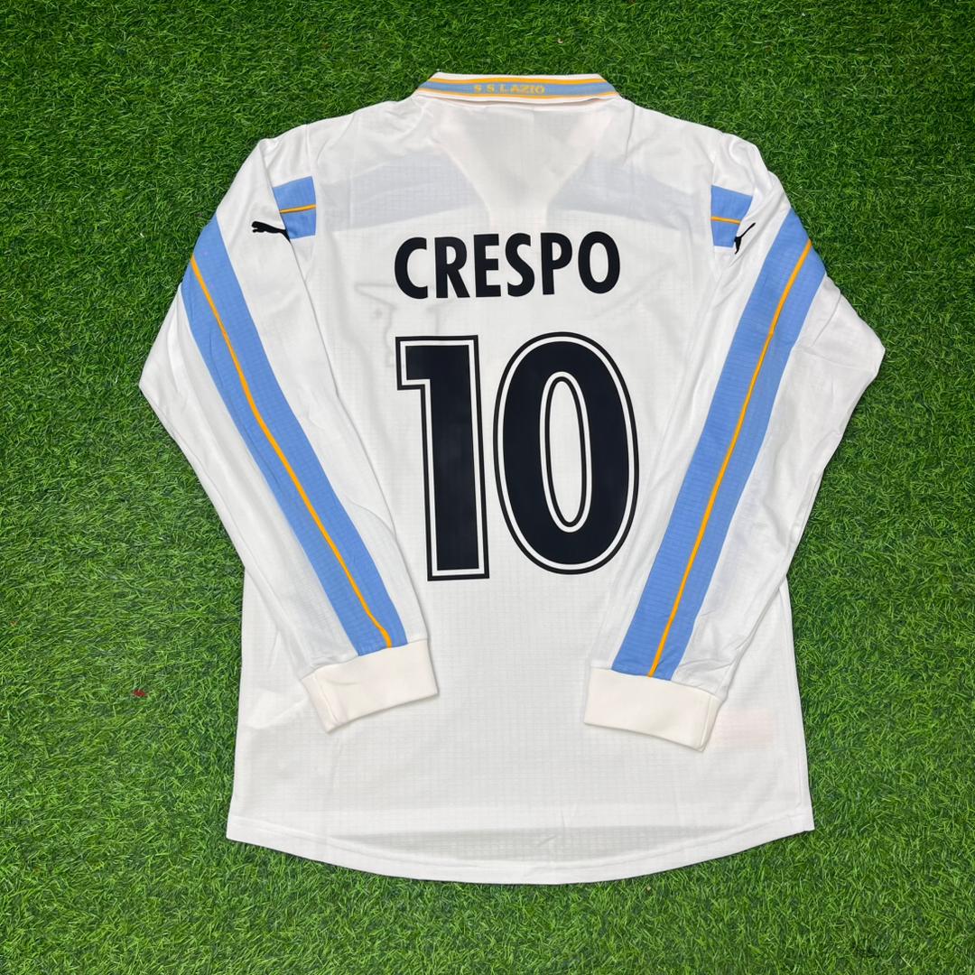 Hernan Crespo Lazio 1999 2000 White Long Sleeve Retro Football Jersey Collection