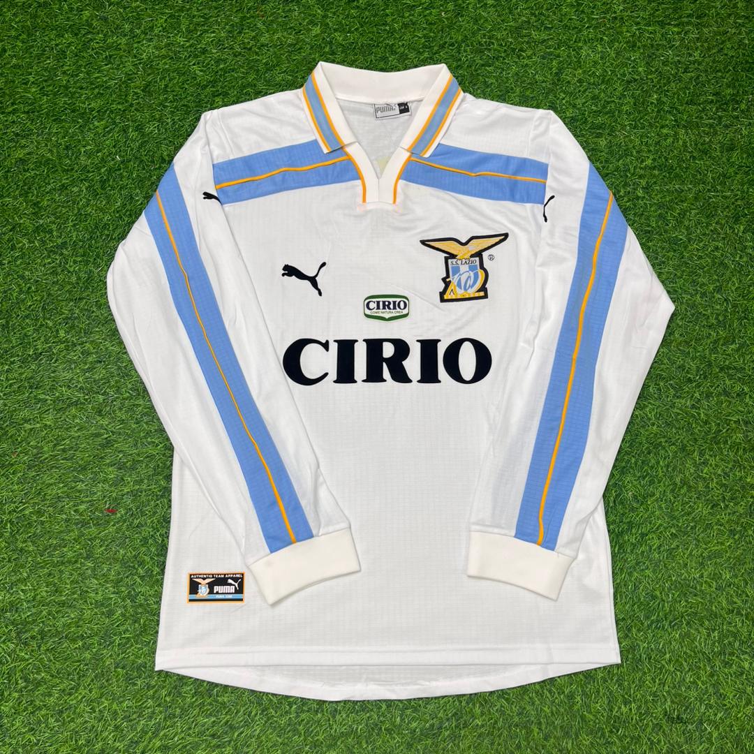 Hernan Crespo Lazio 1999 2000 White Long Sleeve Retro Football Jersey Collection