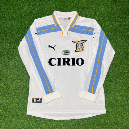 Hernan Crespo Lazio 1999 2000 White Long Sleeve Retro Football Jersey Collection