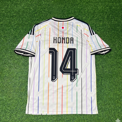 Keisuke Honda Japan Away White Football Jersey