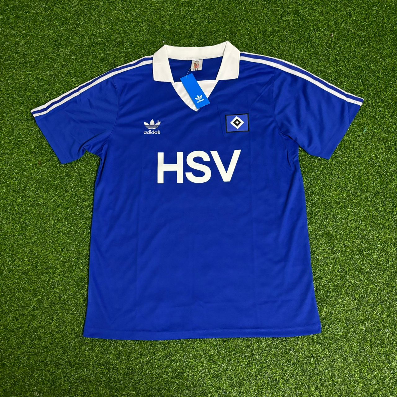 Horst Hrubesch Hamburger SV 1979/80 Blaues Heimtrikot Retro Fußballtrikot