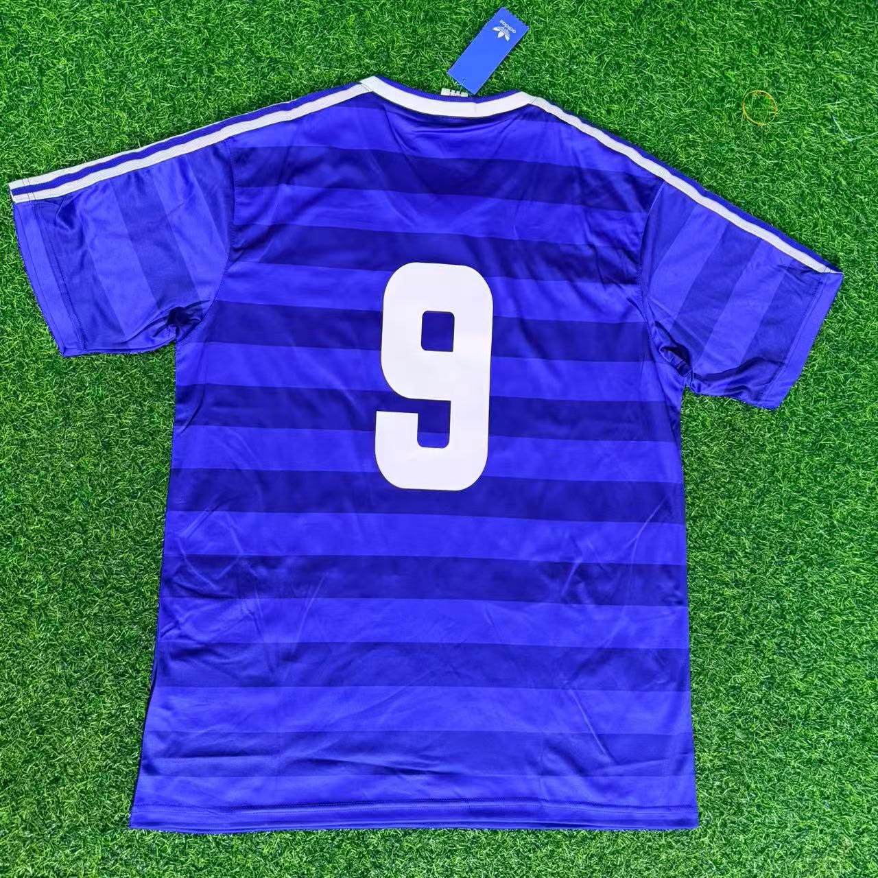 Horst Hrubesch Hamburger SV 1986 Blue Retro Home Football Jersey Kit