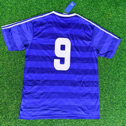 Horst Hrubesch Hamburger SV 1986 Blue Retro Home Football Jersey Kit