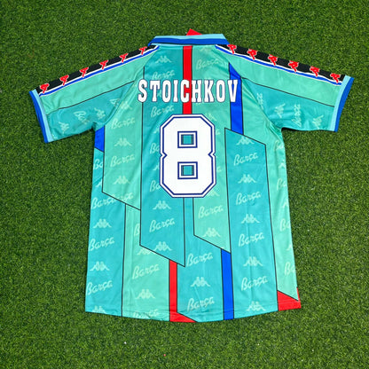 Hristo Stoichkov #8 Barcelona 1996 1997 Home Retro Football Jersey