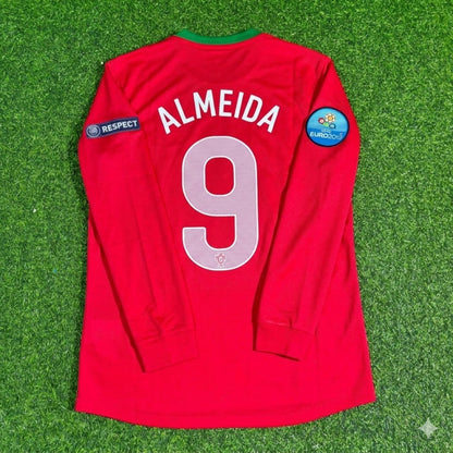 Portugal EURO 2012 Hugo Almeida #9 Long Sleeve Retro Football Jersey