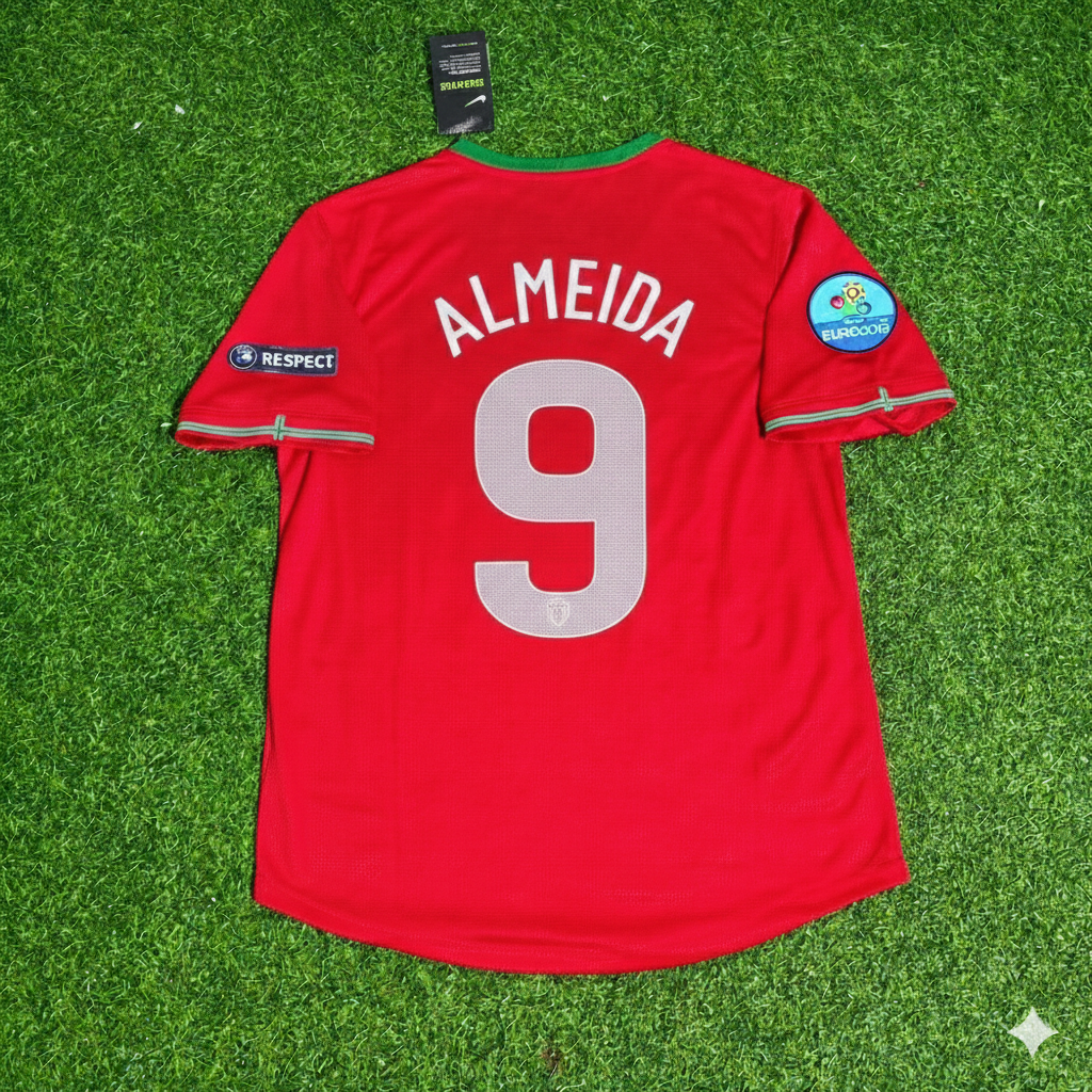 Portugal EURO 2012 Hugo Almeida Red Retro Football Jersey Kit