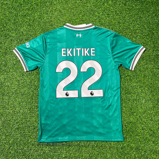 Hugo Ekitike Liverpool 2025/26 Green Football Jersey Kit