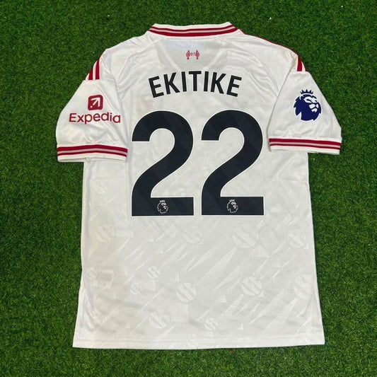 Hugo Ekitike #22 Liverpool 2027 White Away Football Jersey