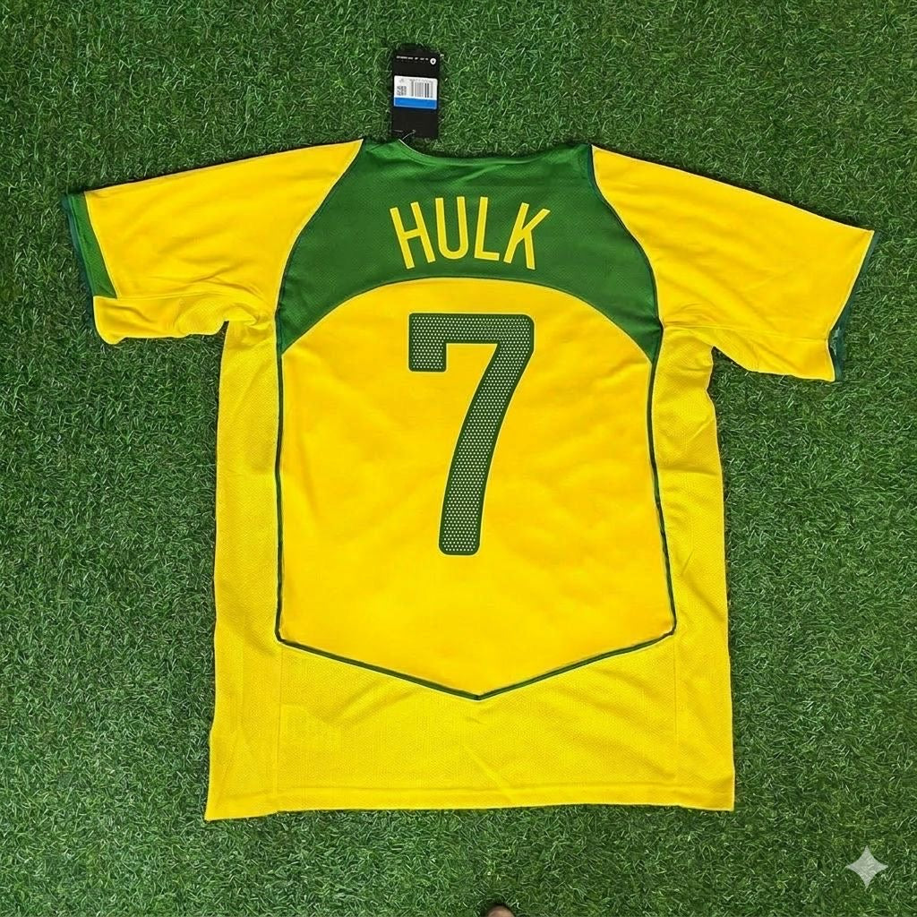 Hulk 7 Brazil Retro Football Jersey Kit