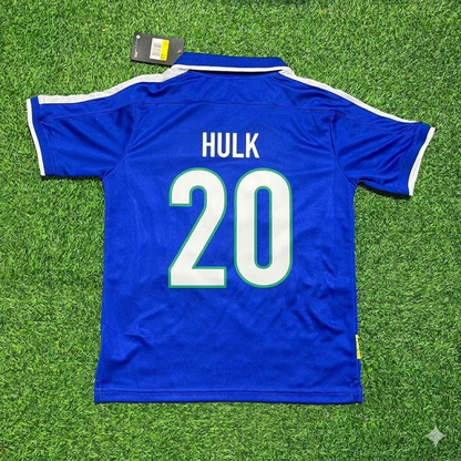 Hulk Brazil Blue Retro Football Jersey Kit