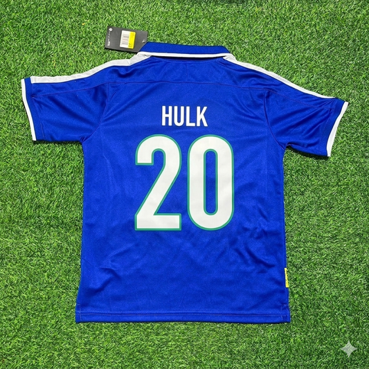 Hulk Brazil Blue Retro Football Jersey Kit