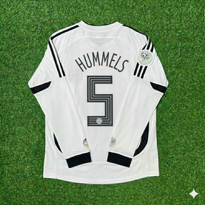 Mats Hummels Germany World Cup Long Sleeve White Retro Football Jersey Kit