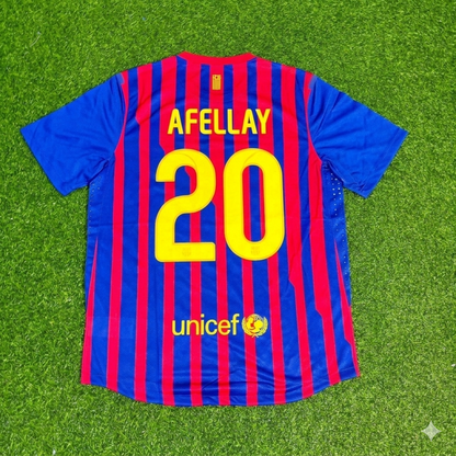 Ibrahim Afellay Barcelona 2011/2012 Retro Home Football Jersey Kit
