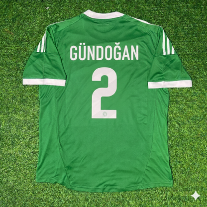 Germany EURO 2012 İlkay Gündoğan Green Retro Football Jersey