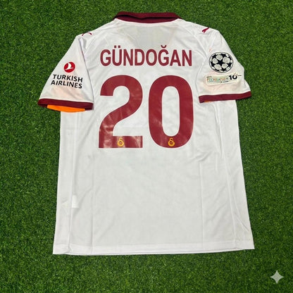 Ilkay Gundogan #20 Galatasaray 2025-2026 Away Champions League Football Jersey