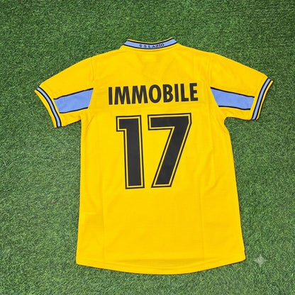 Ciro Immobile Lazio Yellow Retro Football Jersey Kit