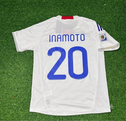 Japan World Cup 2010 Junichi Inamoto White Retro Football Jersey
