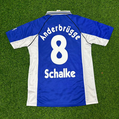 Ingo Anderbrügge FC Schalke 04 1999/2000 Blaues Heimtrikot Retro Fußballtrikot Jersey