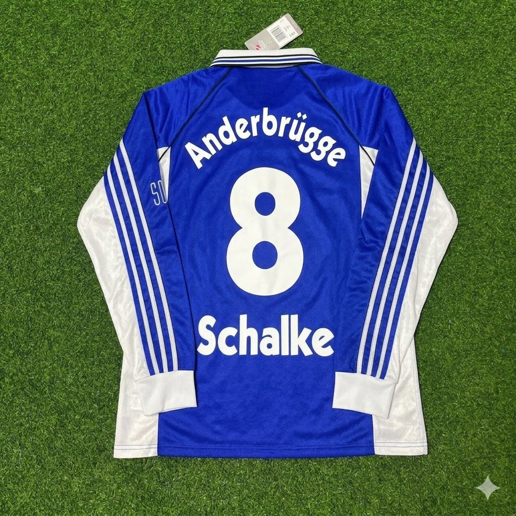 Ingo Anderbrügge #8 Schalke 04 1998-2000 Langarm Retro Fussballtrikot Jersey