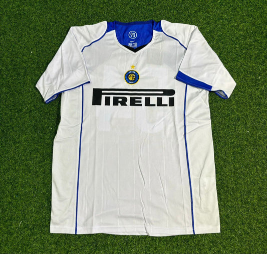 Inter Milan 2004-2005 Retro White Football Jersey Kit