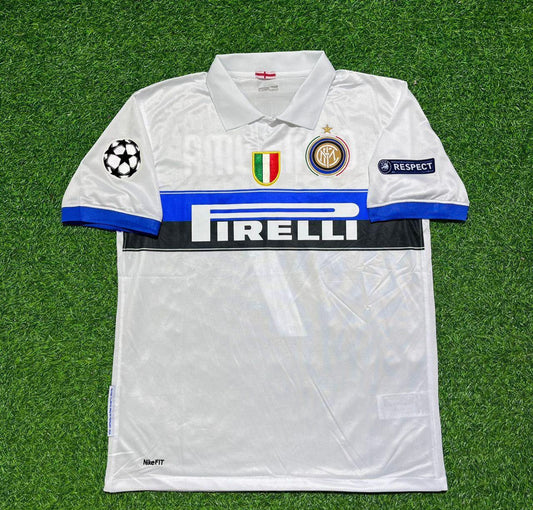 Inter 2009/2010 White Retro Football Jersey Kit