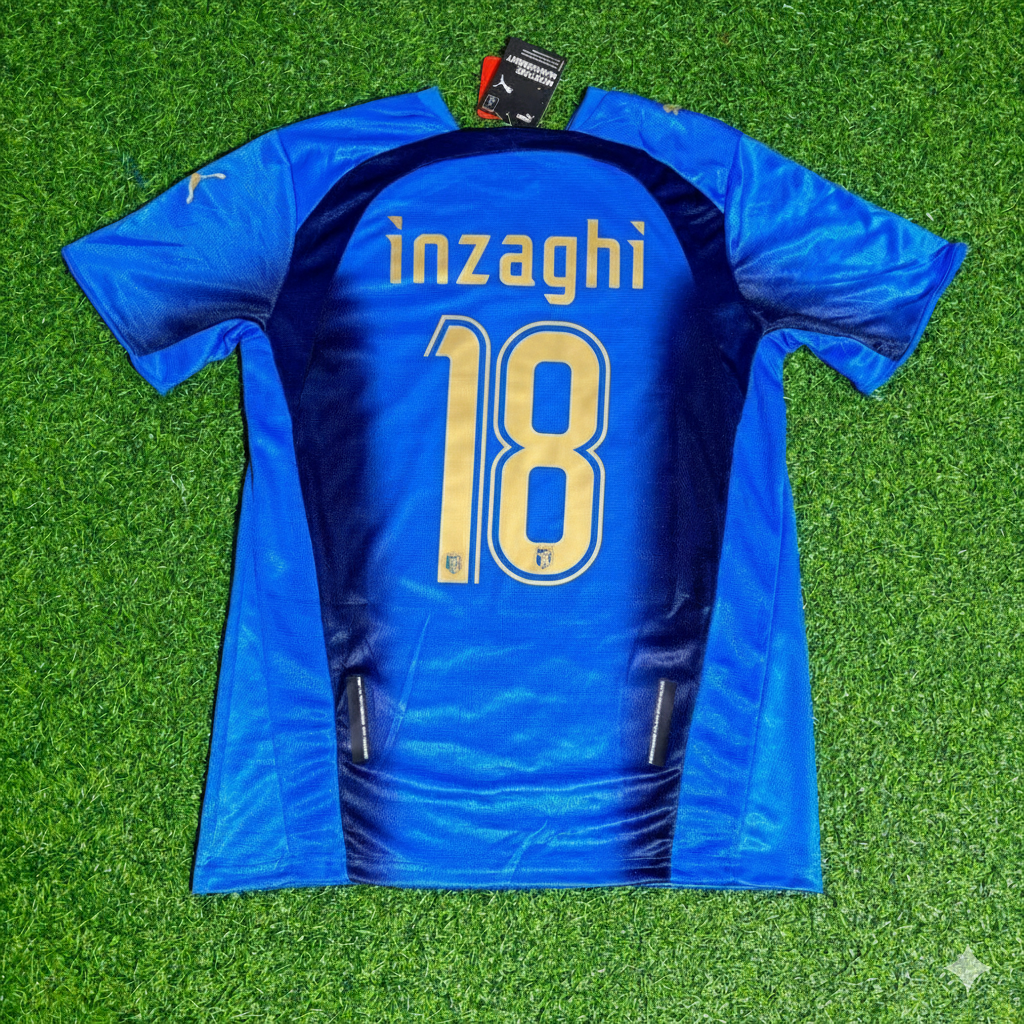 Italy World Cup 2006 Filippo Inzaghi 18 - Final Retro Football Jersey
