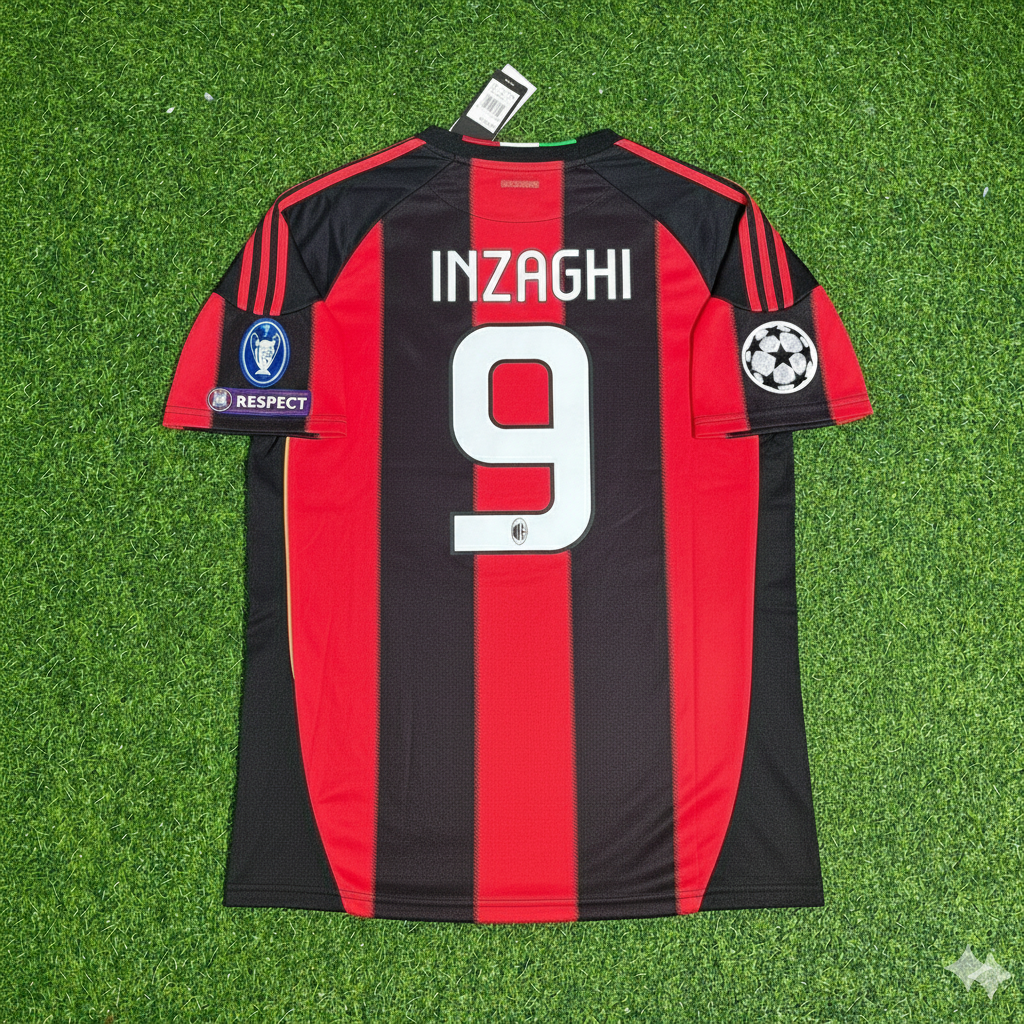 Filippo Inzaghi 9 - Milan 2010/2011 Home Retro Football Jersey