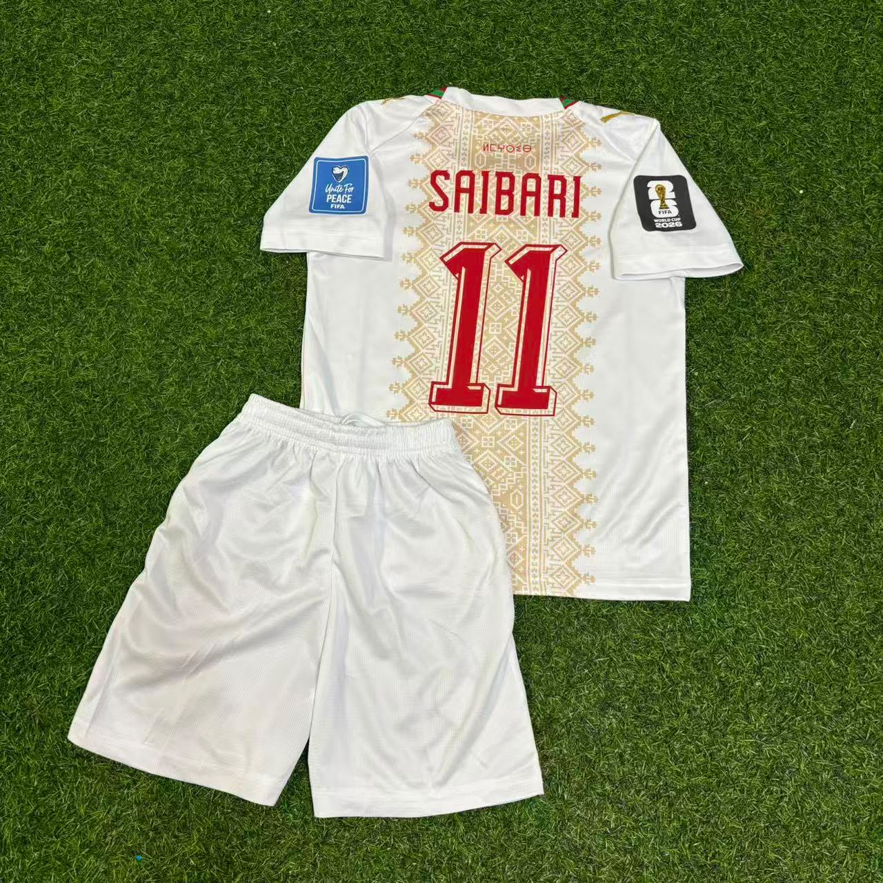 Morocco World Cup 2026 Ismael Saibari #11 Kids Football Jersey Kit