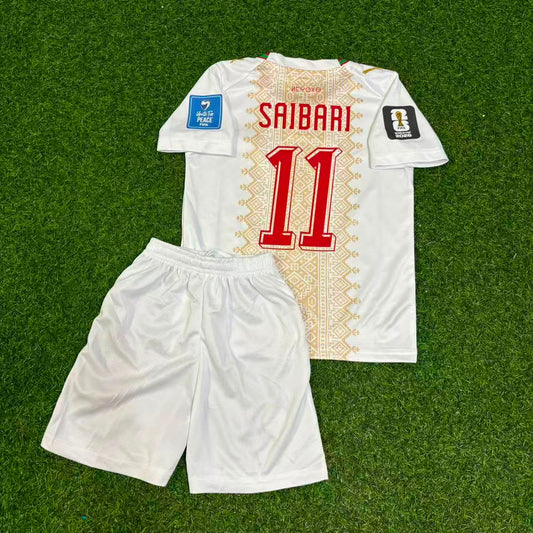 Morocco World Cup 2026 Ismael Saibari #11 Kids Football Jersey Kit