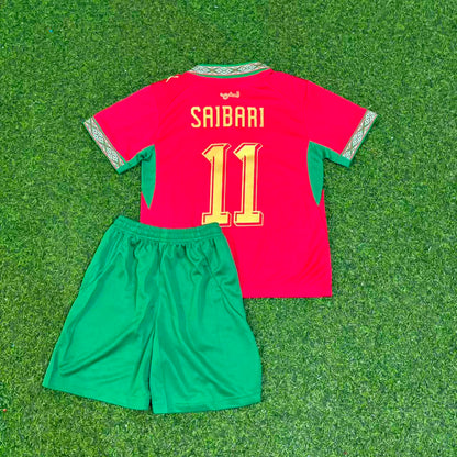 Morocco World Cup 2026 Ismael Saibari #11 Kids Football Jersey