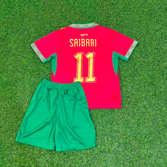 Morocco World Cup 2026 Ismael Saibari #11 Kids Football Jersey